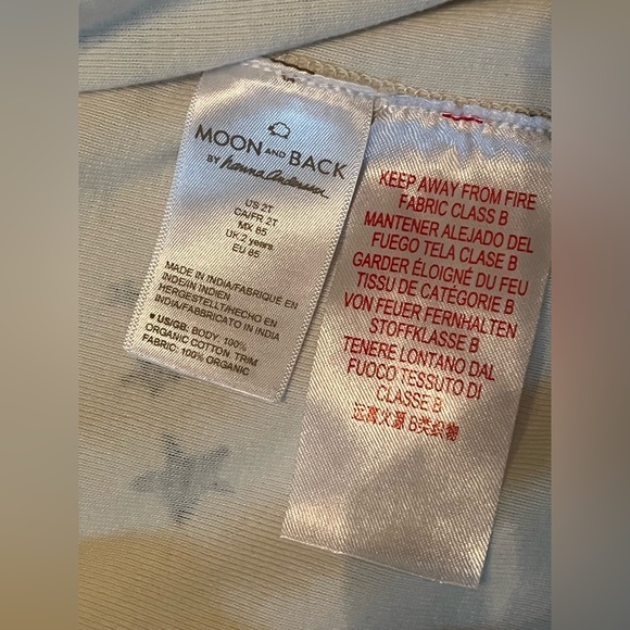 Hanna Andersson Moon and Back Zip Sleeper pajamas 2T - Picture 4 of 5